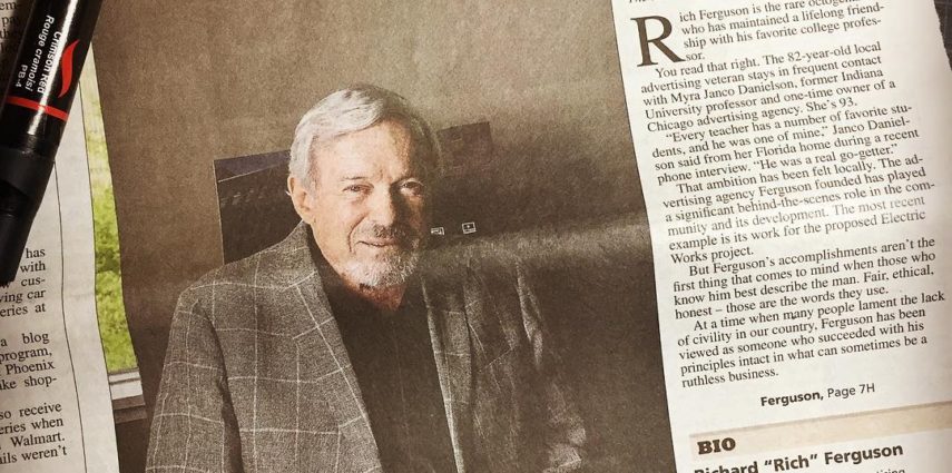 Newspaper photo of Rich Ferguson