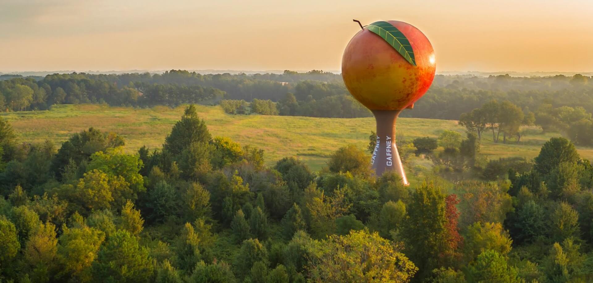 Gaffney, SC Peachoid photography for Freightliner Custom Chassis