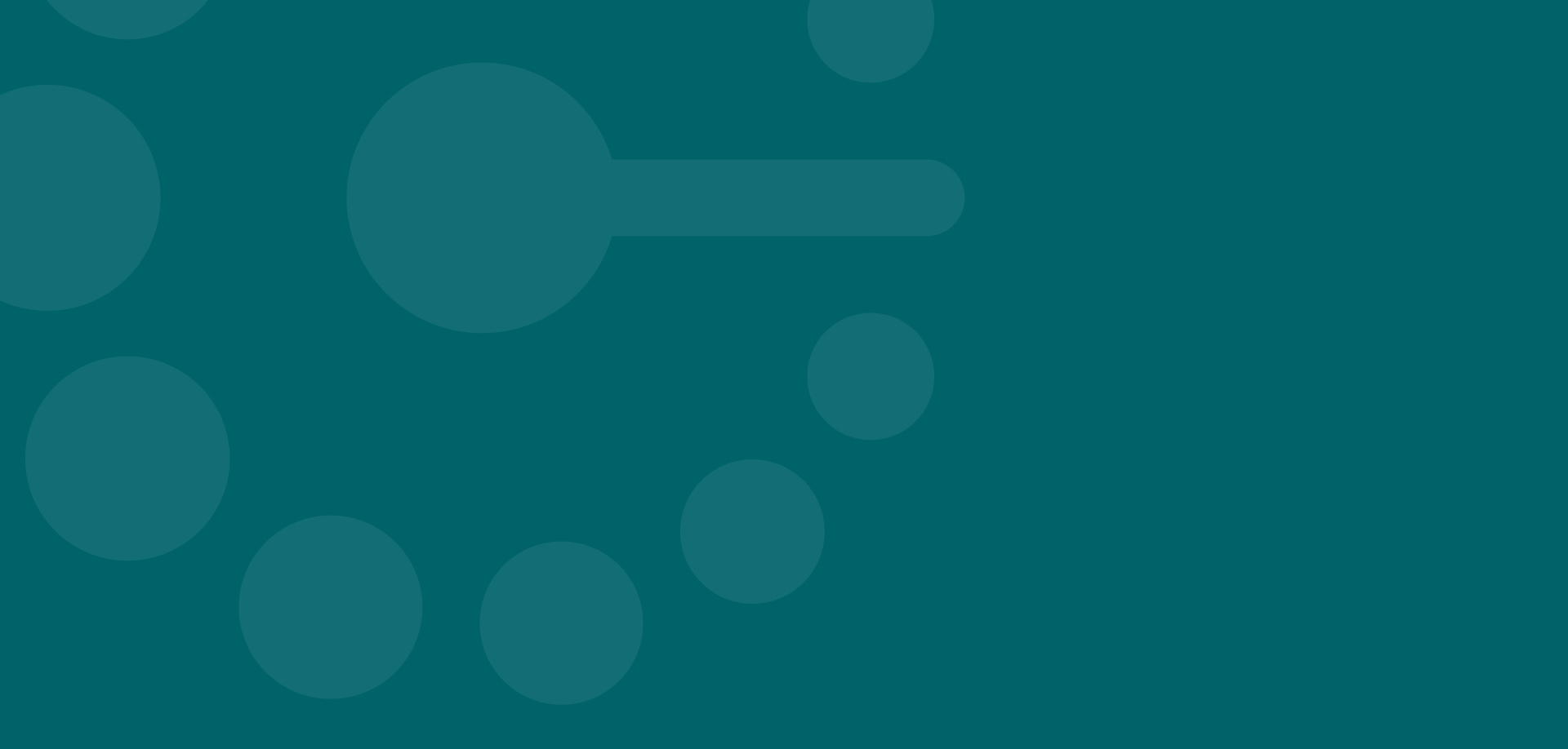 Abstract teal background with large circular motifs and a rounded bar shape; a calm, geometric pattern.